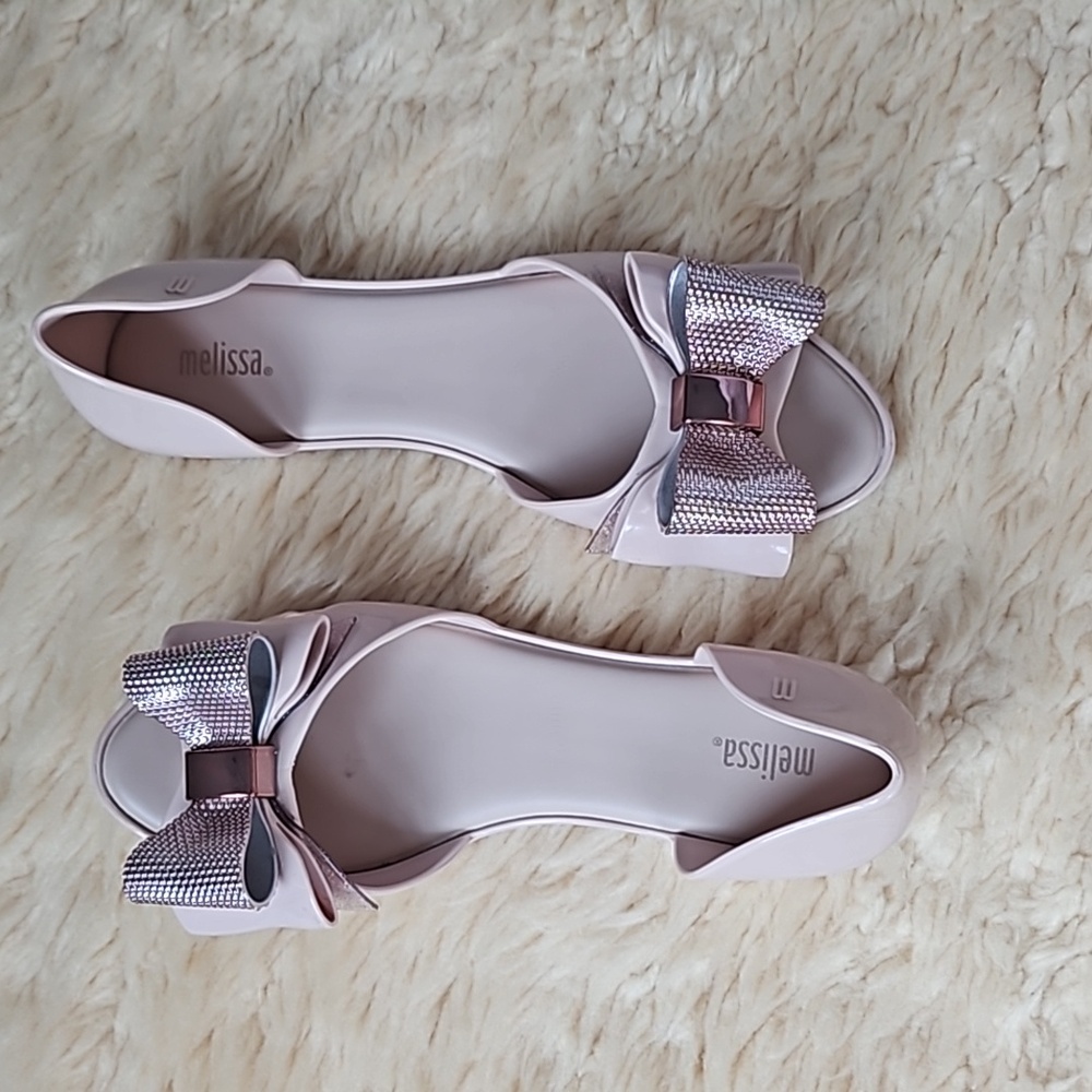 Melissa Bow opened toed jelly flats